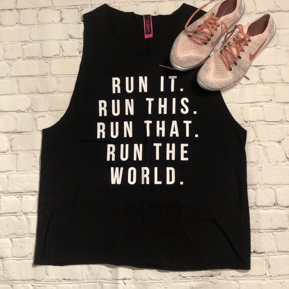 La SENZA Tops - 4/$25 La Senze Tank top Run the world size Large